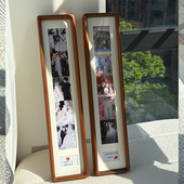 鲁大爷婚纱照相框挂墙照片实木长框创意结婚礼物打印照片框窄长条