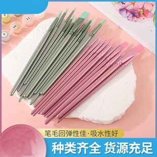 尼龙毛油画笔水粉水彩丙烯数字学生绘画套装初学者儿童美术工具笔