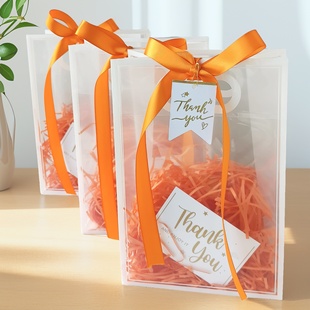 高级感透明新年礼品袋喜糖伴手礼结婚糖盒回礼袋礼物包装盒手提袋