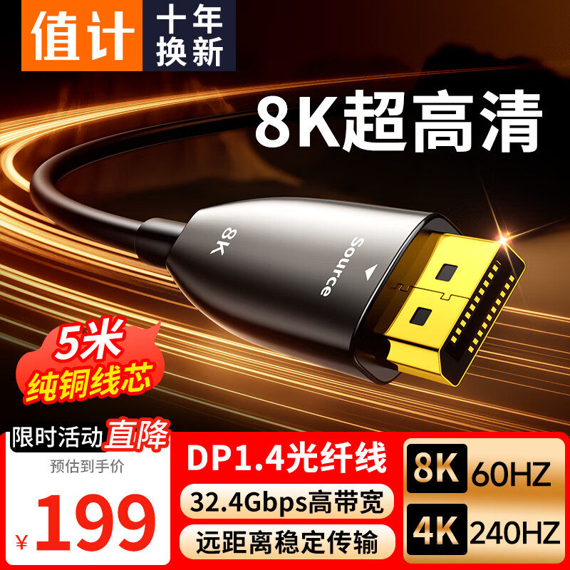 值计光纤DP线1.4版8K高清线