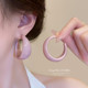 欧美潮人气质复古C形耳环亚克力网红显脸瘦高级感夸张大气女耳圈