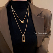 双层装 百搭毛衣链2025年新款 秋冬长款 饰项链女小众设计感高级配饰
