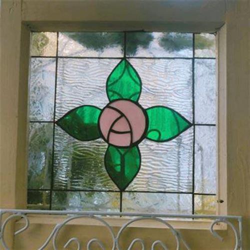 复古彩色玻璃花窗拍摄背景道具香草屋同款 手工切割焊接非绘制