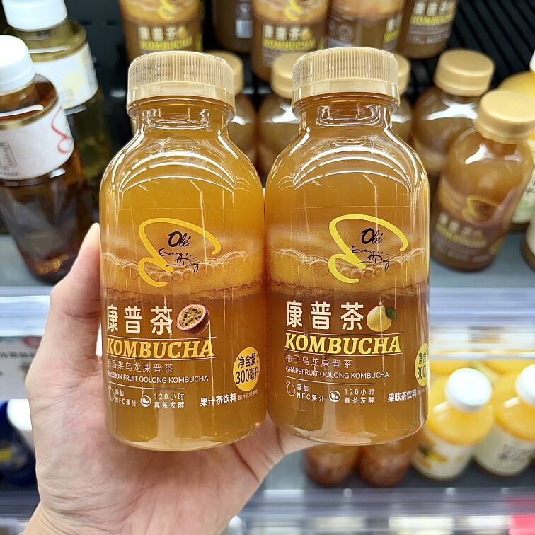 ole超市精品柚子乌龙康普茶300ml 百香果乌龙康普茶300ml