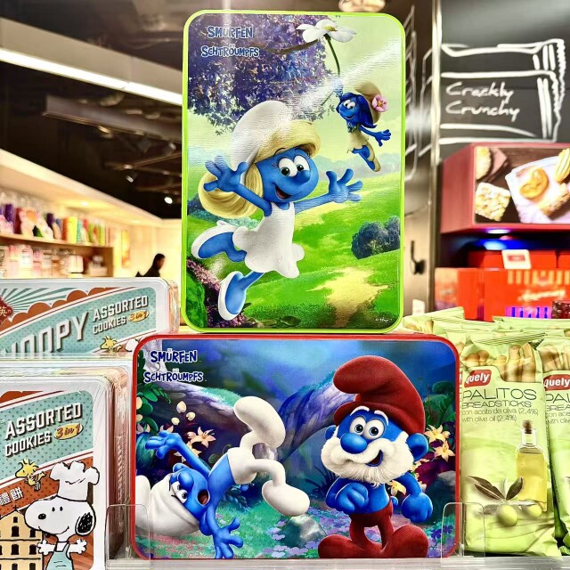 ole精品超市代购茱莉斯迪尔乔普蓝精灵经典饼干巧克碎饼干礼盒