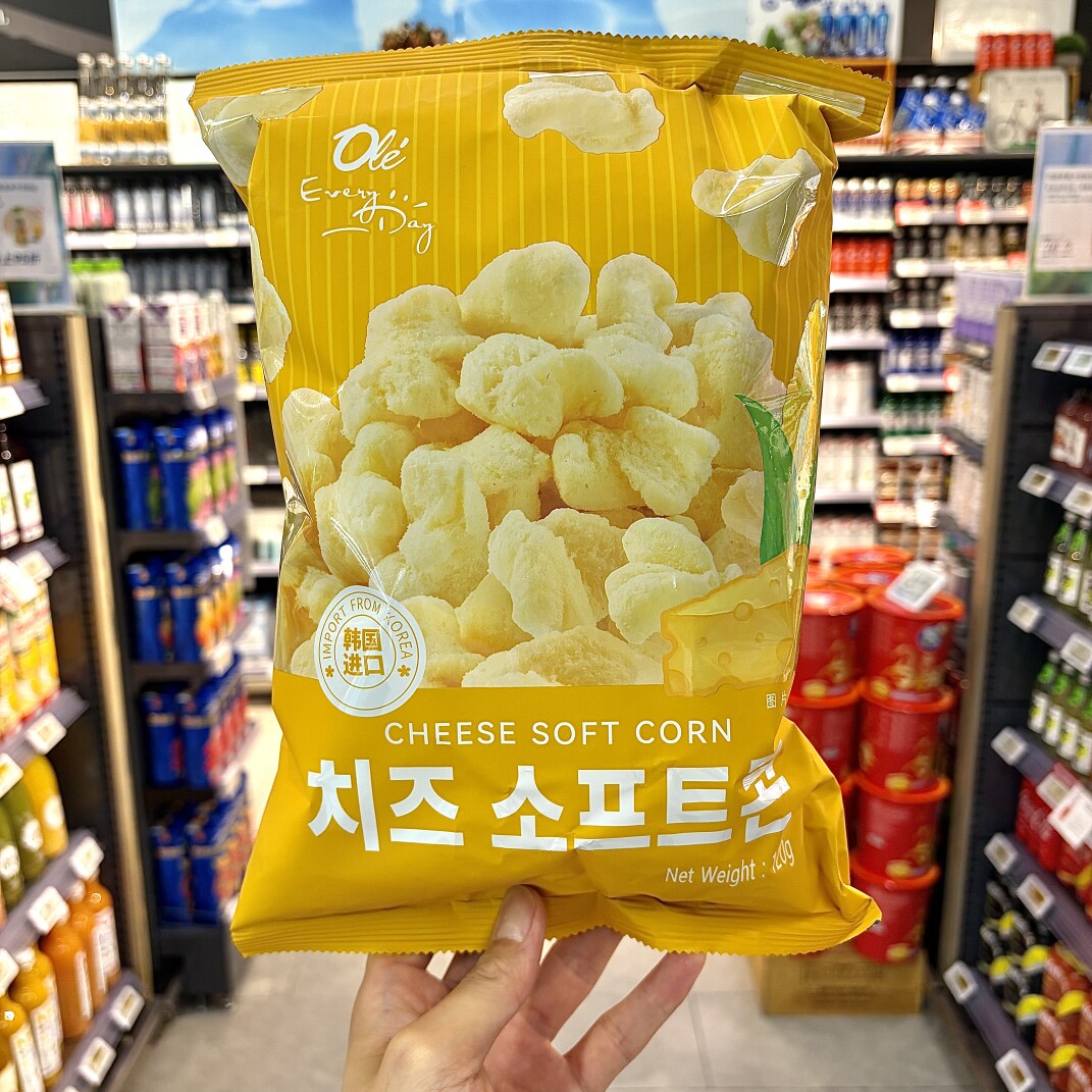 ole精品超市代购奶酪味玉米酥120g韩国进口