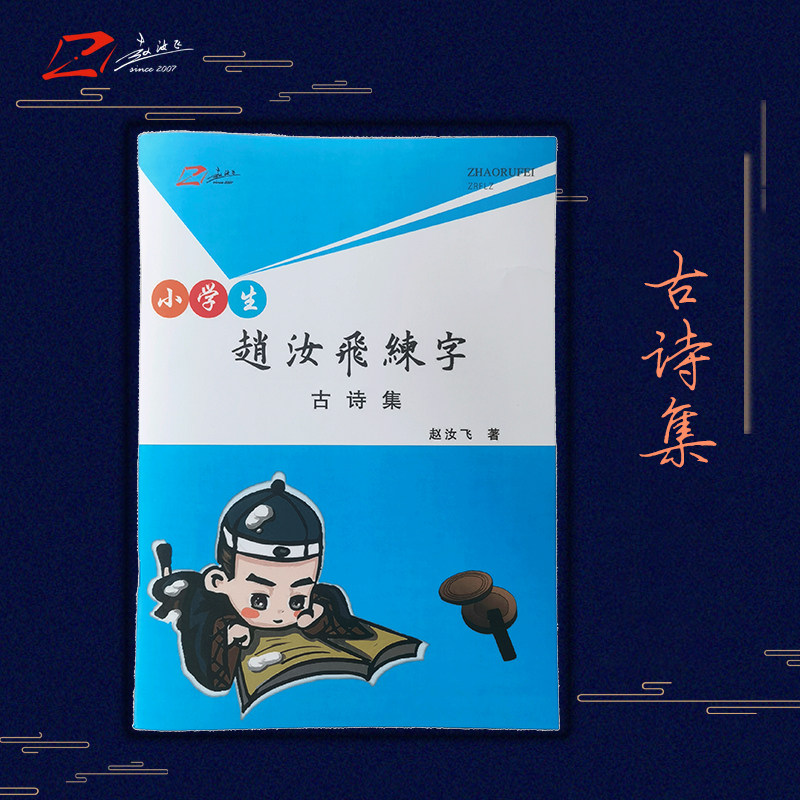 赵汝飞练字硬笔楷书古诗集小学生成人中学生适用田格字帖
