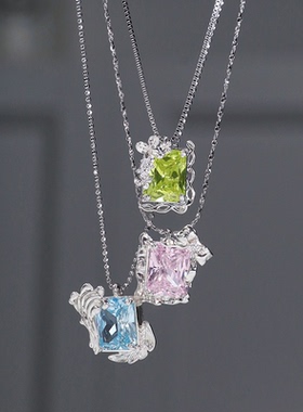 尔时温柔设计感花园锆石锁骨链