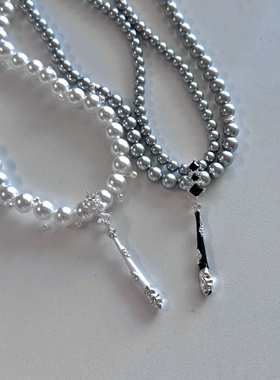 ERSHI尔时｜龙涎 原创设计项链吊坠扣新中式黑白龙鳞可拆卸毛衣链