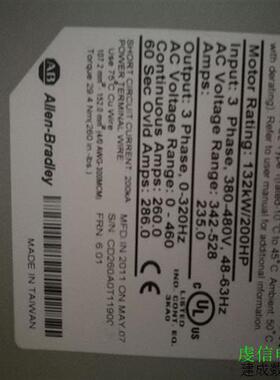 议价22B-D4P0N204  AB 变频器 罗克韦尔处理器 22BD4P0N204 正品