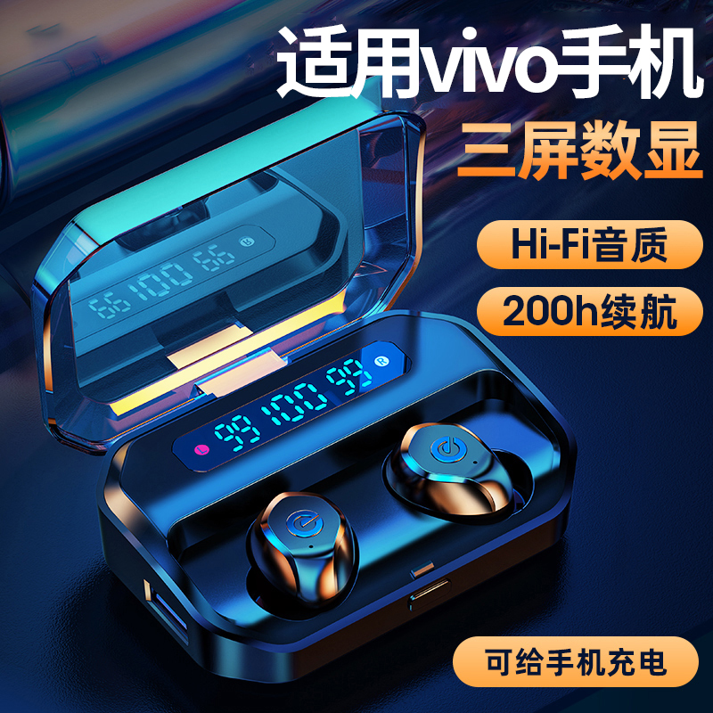 适用vivo手机蓝牙耳机无线x80通用x70降噪x60专用s15pro新款s12-封面