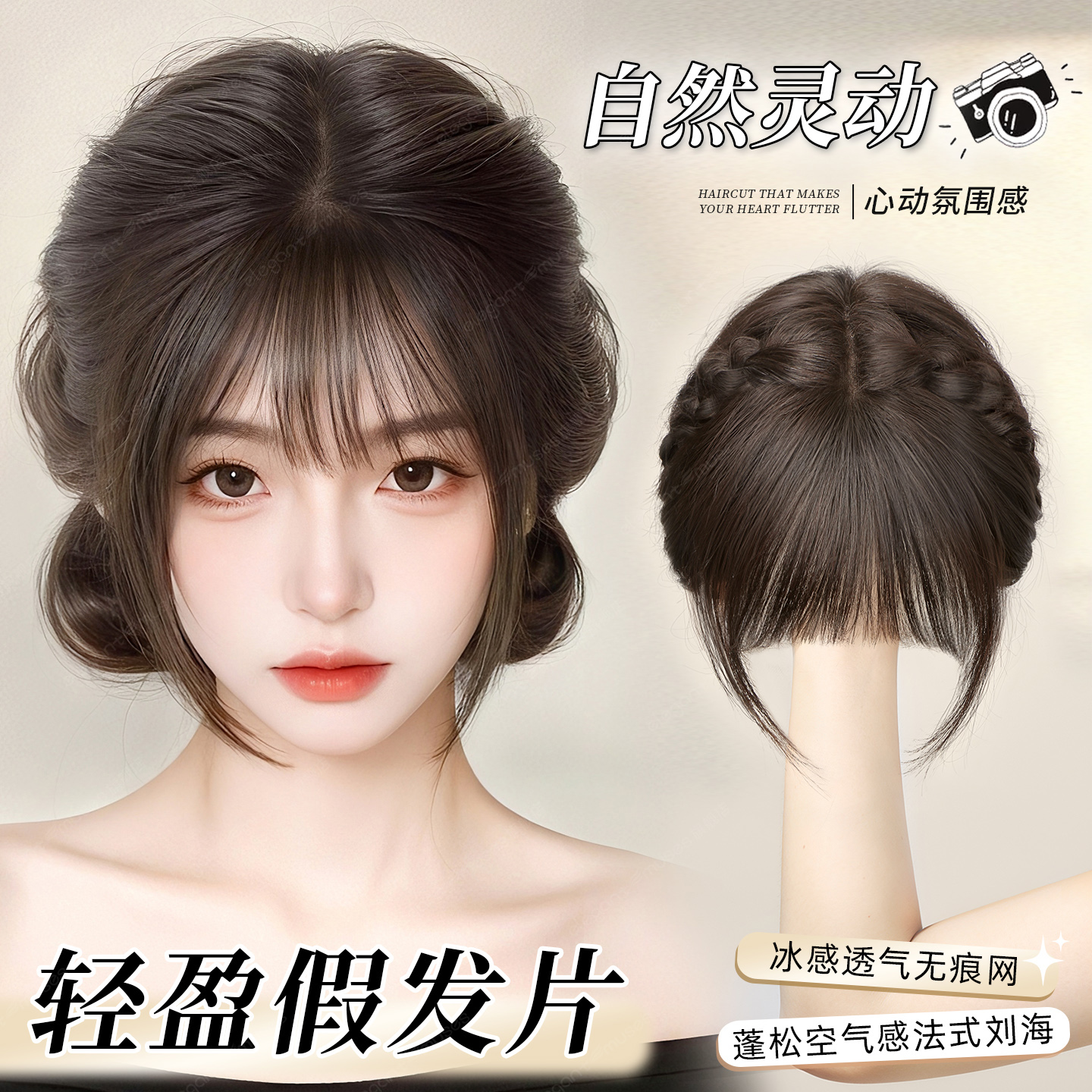 头顶增发神器！轻薄刘海假发片