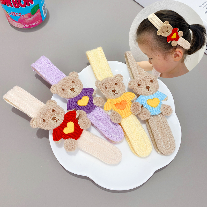 智米尼毛线刘海贴针织可爱