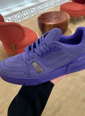 cocy维多娜2025年新款春季紫色柳钉板鞋时尚潮鞋男女同款运动休闲