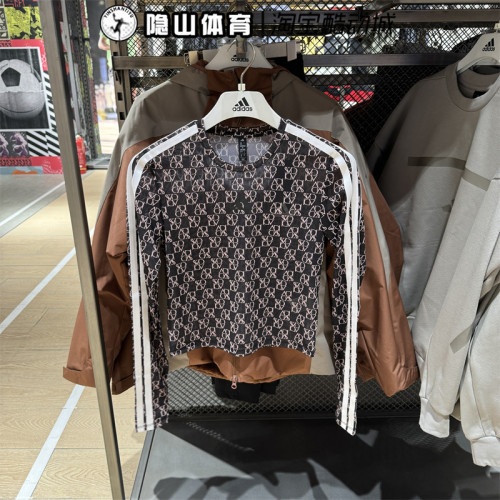 Adidas阿迪达斯女新款运动训练休闲舒适透气长袖t恤套头衫JY7665
