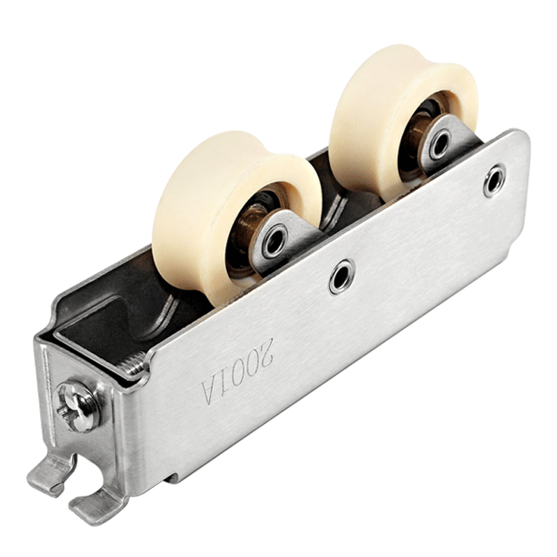 2001型铝合金窗双轮宽轨道轴承轮子老式推拉门窗滑轮下轮移门滚轮