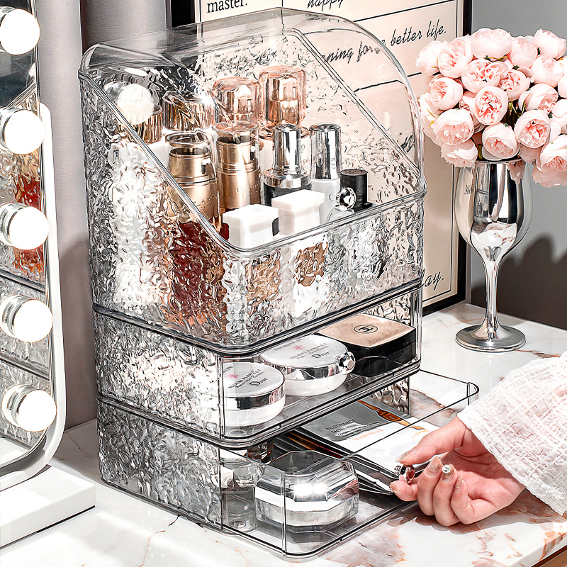 艾达加桌面防尘化妆品收纳盒