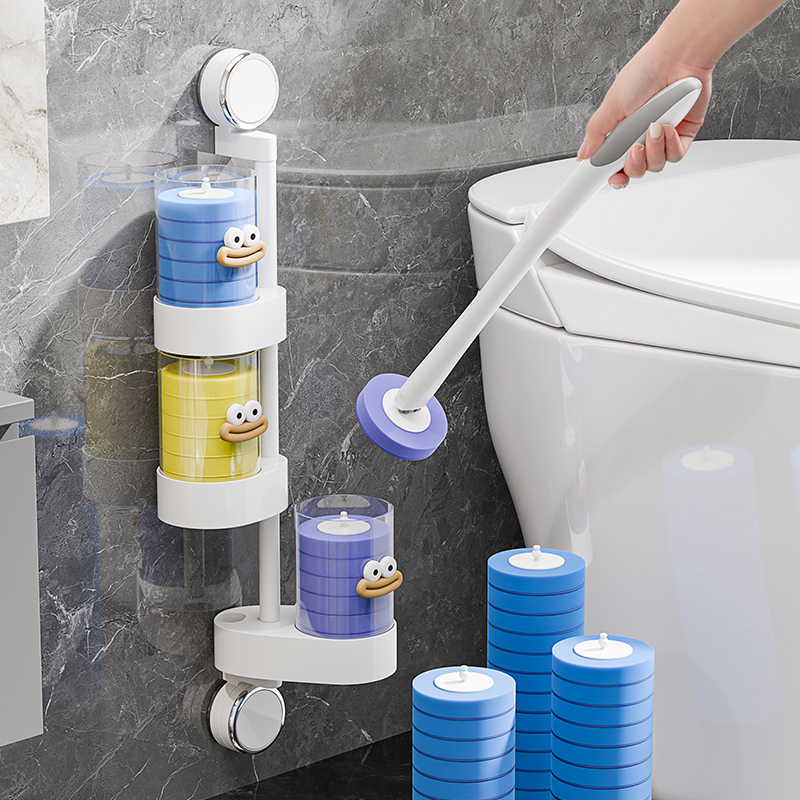 艾加达吸盘旋转一次性马桶刷