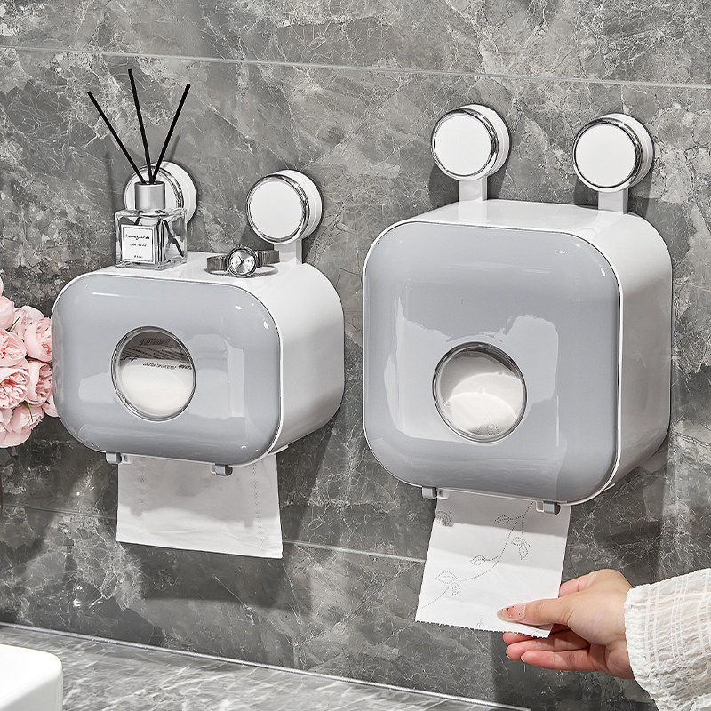 2025新款吸盘卫生间厕纸盒
