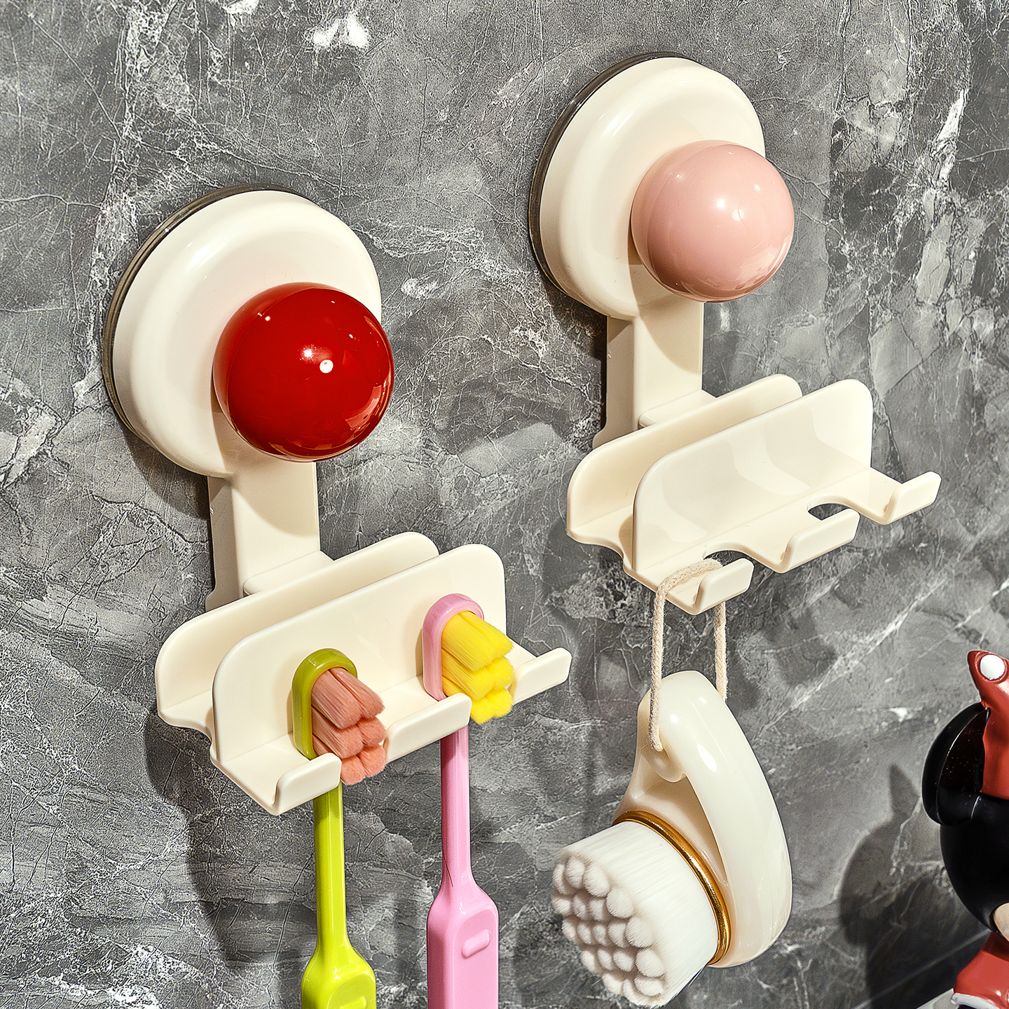 吸盘电动牙刷架免打孔壁挂式牙刷挂架卫生间墙上放牙膏牙刷置物架