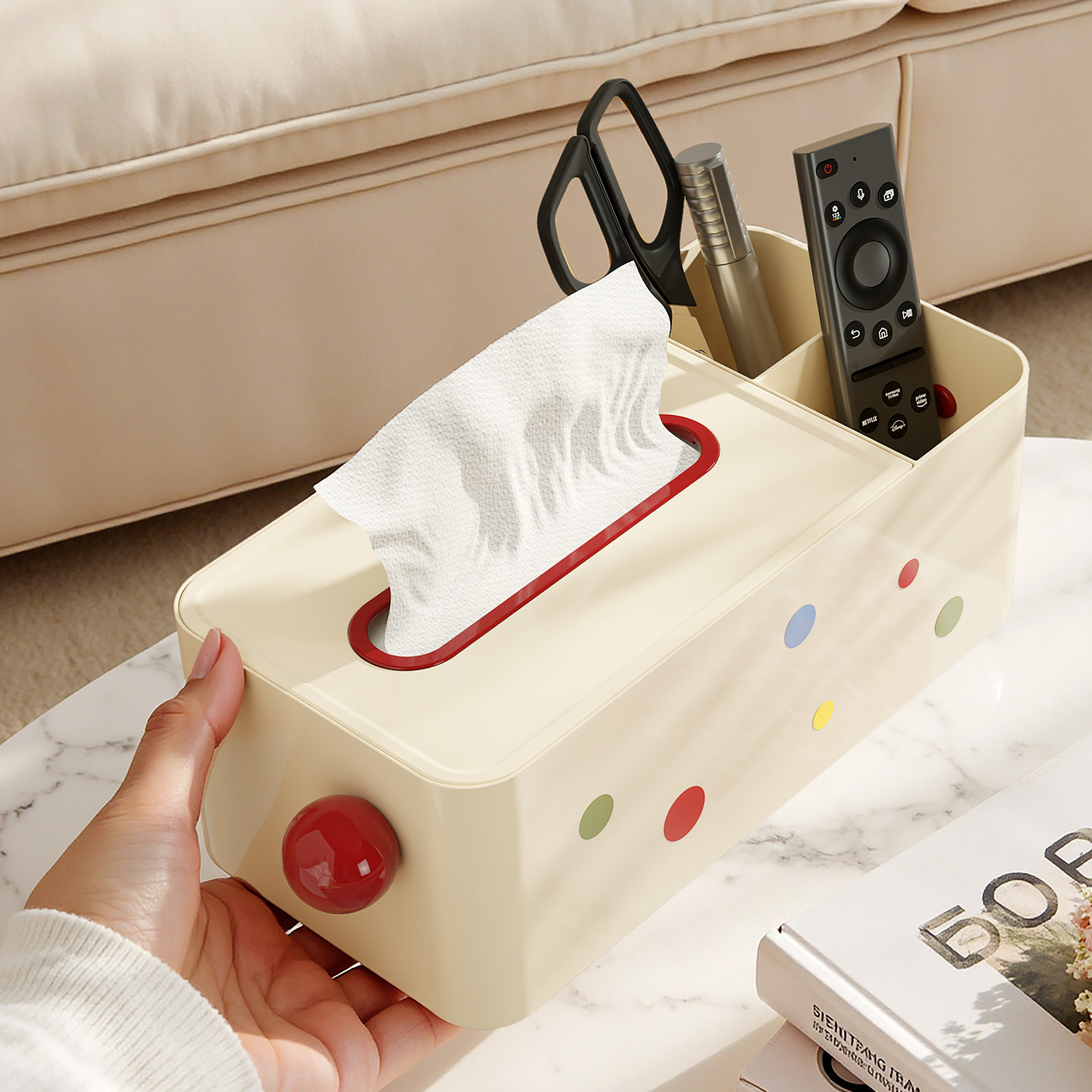 多巴胺纸巾盒客厅茶几放遥控桌面收纳高颜值多功能家用可爱抽纸盒,收纳整理,纸巾盒,淘宝优惠券,粉丝福利购,淘宝优惠卷