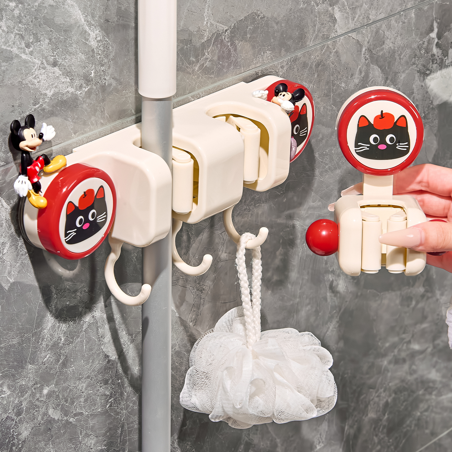 【2025热款】吸盘多夹拖把夹