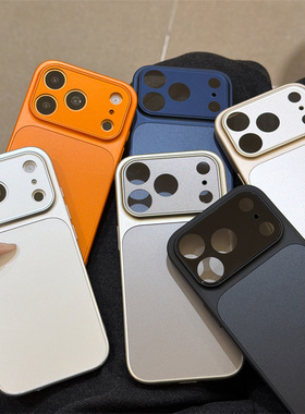 恩王 新款高级感苹果17promax手机壳适用iPhone16pro简约纯色Air秒变17磨砂15max大视窗14/13防指纹AI按键12