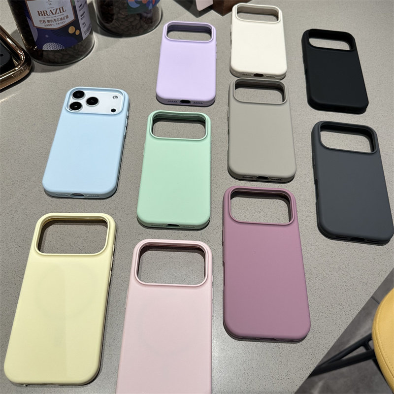 恩王 高级纯色液态硅胶适用苹果17promax手机壳新款薄iphone18简约情侣苹果16pro全包防摔15女14/13镜头2保护