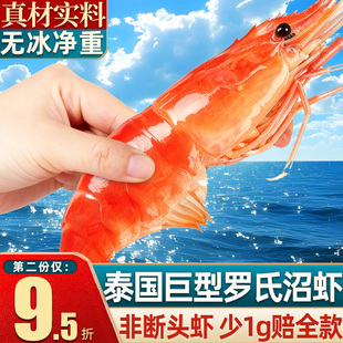 泰国罗氏虾沼虾特大号新鲜大虾速冻巨型基围虾超大海鲜加热即食