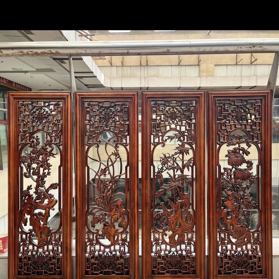 东阳木雕香樟木客厅书房