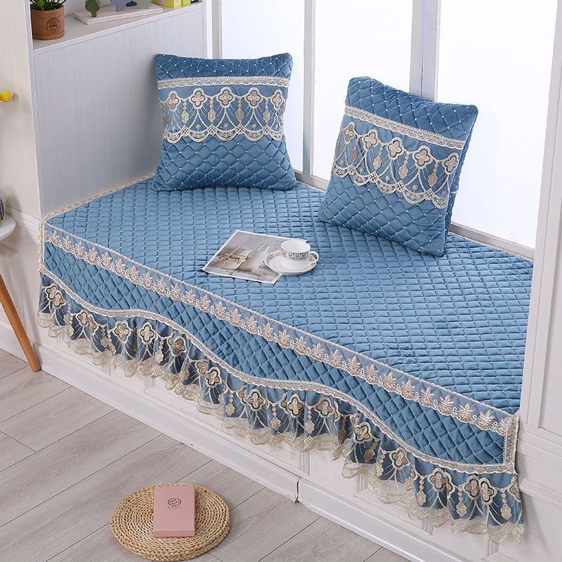 加厚欧式毛绒飘窗垫防滑卧室窗台垫子阳台坐垫炕垫榻榻米垫子定做