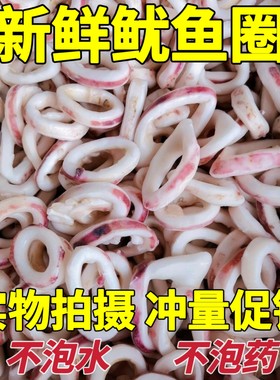 【新鲜鱿鱼圈】现切速冻鱿鱼圈鱿鱼须章鱼须八爪鱼鱿鱼花火锅食材