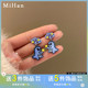 觅韩S925银针可爱日系卡通恐龙耳钉趣味ins风时尚 新款 耳饰品4782