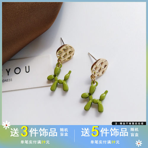 s925银针创意卡通小狗时尚清新