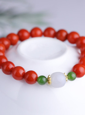 8-9mm凉山南红玛瑙手串