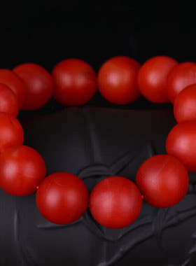 精品15-16mm保山南红玛瑙手串