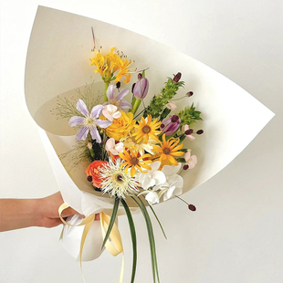 加厚硬挺纸造型艺术纸硬卡纸白色鲜花包装纸花束包花牛皮纸花艺