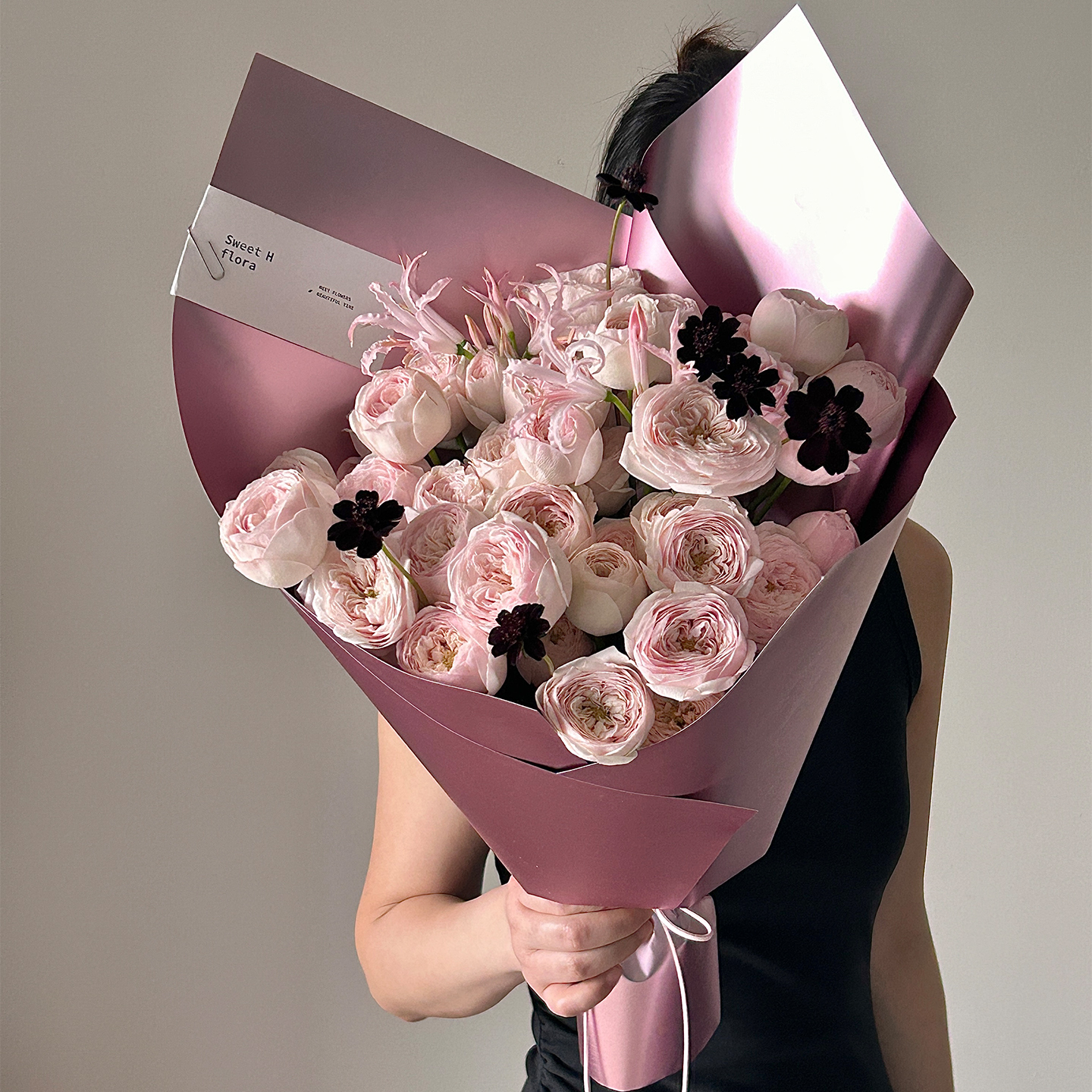 双面哑银造型纸高级感加厚英文