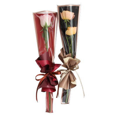透明单支花束包装子情人节
