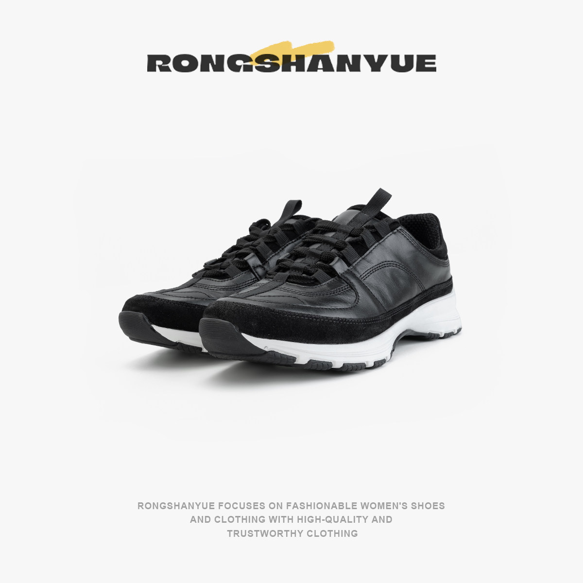 Rongshanyue小香风透气老爹鞋女百搭系带厚底增高休闲鞋B1406,女鞋,老爹鞋,淘宝优惠券,粉丝福利购,淘宝优惠卷
