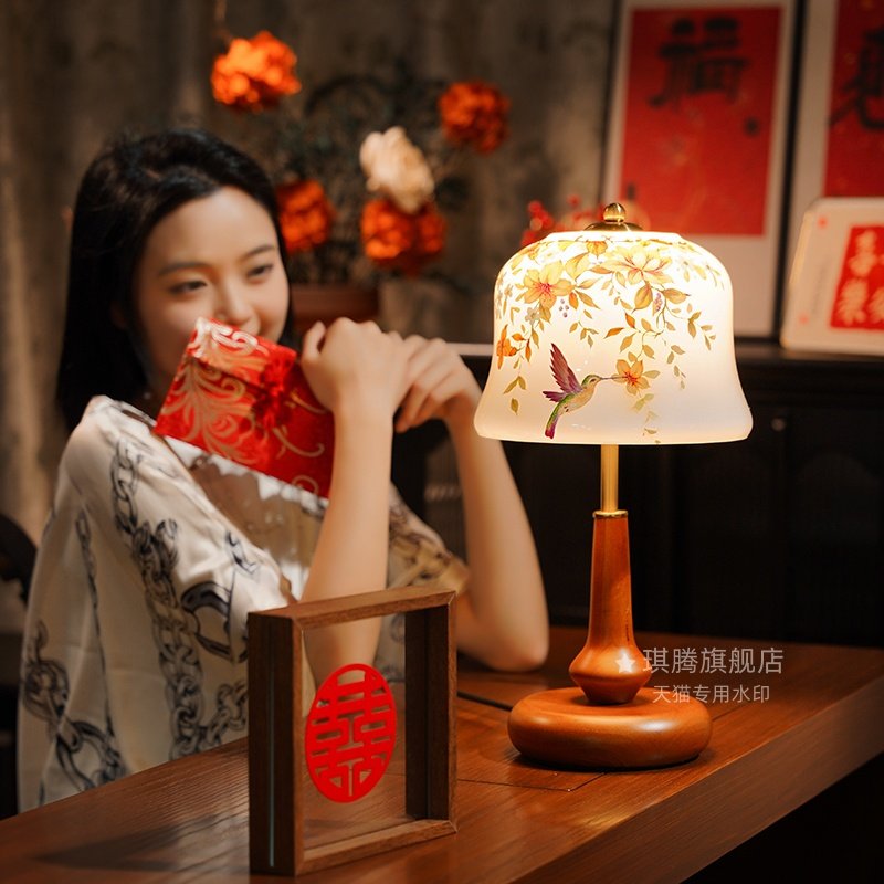 长明灯结婚一对礼物送新人婚房长命灯台灯喜灯新婚床头灯陪嫁实用