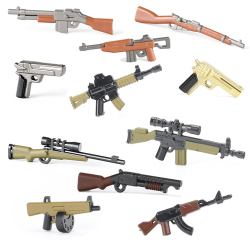 拼插玩具军事人仔配件积木