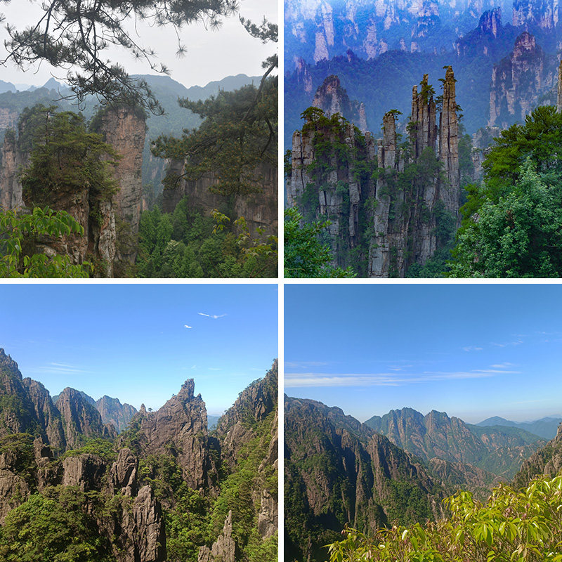 张家界风景区旅游景点高清壁纸画直播背景布3d立体背景墙网红主播场