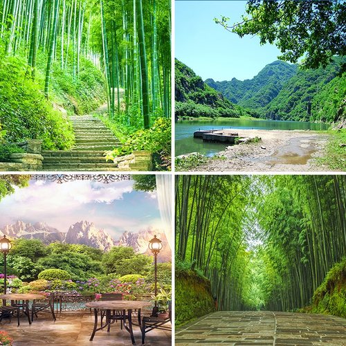 风景主播背景布主播可定制