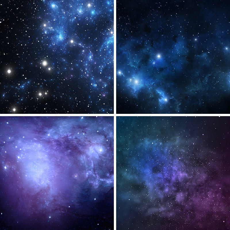 星空银河系直播背景布3d立体背景墙夜空摄影拍照景布置高清天空主播网红儿童高级感星云粒子宇宙背景墙道具场