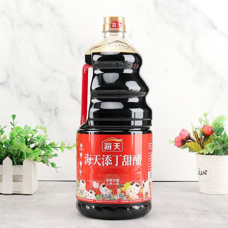 海天添丁甜醋1.9l广东酸甜酿造食醋家用大瓶1900ml月子醋煲猪脚姜