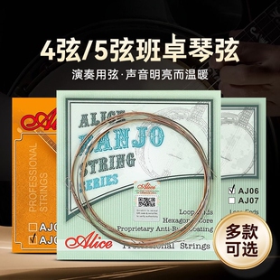 Alice爱丽丝班卓弦4弦5弦专业演奏套装弦线防锈钢丝班卓琴弦配件