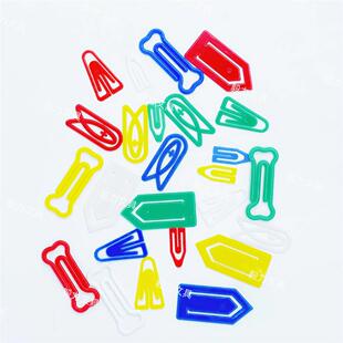 厂家供应全塑料彩色多状不规则回形针塑料回形针三角塑料回形针
