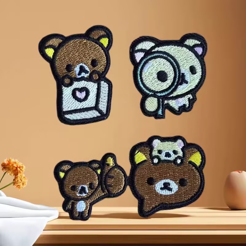 轻松熊贴纸球鞋可爱卡通补丁自粘免缝衣服裤子无痕补洞修补羽绒贴