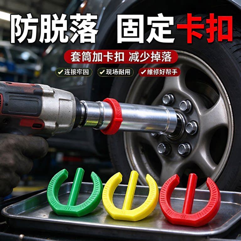 电动扳手套筒插销卡扣8-22号固定工具防脱落套筒配件稳固快捷安装